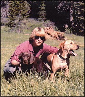 Tracy and two Dogs